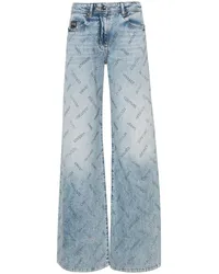 Versace Jeans Gerade Jeans mit Logo Blau