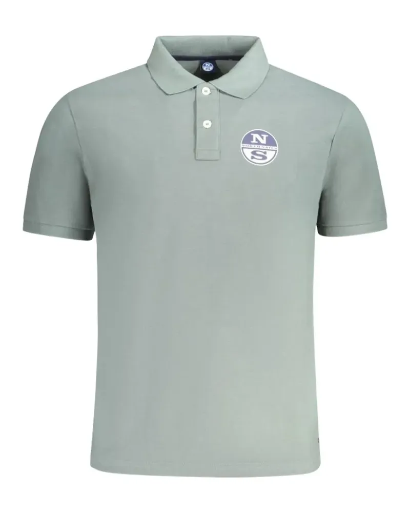 North Sails logo-patch cotton polo shirt - Grün Grün