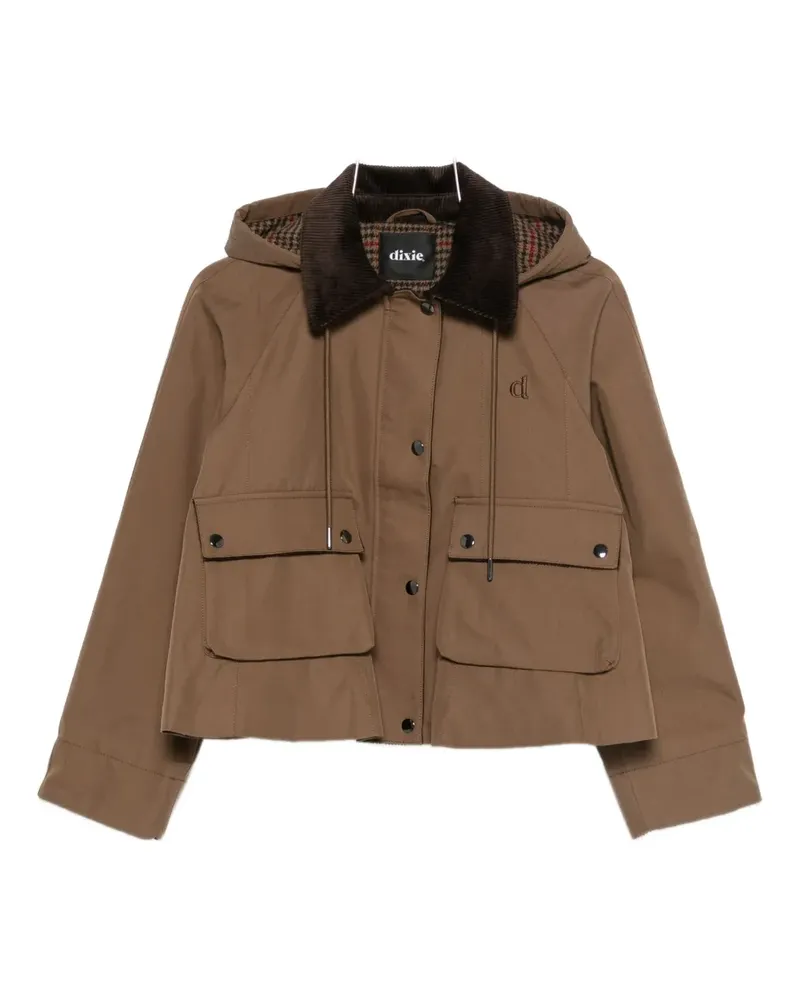 Dixie corduroy-collar jacket - Braun Braun