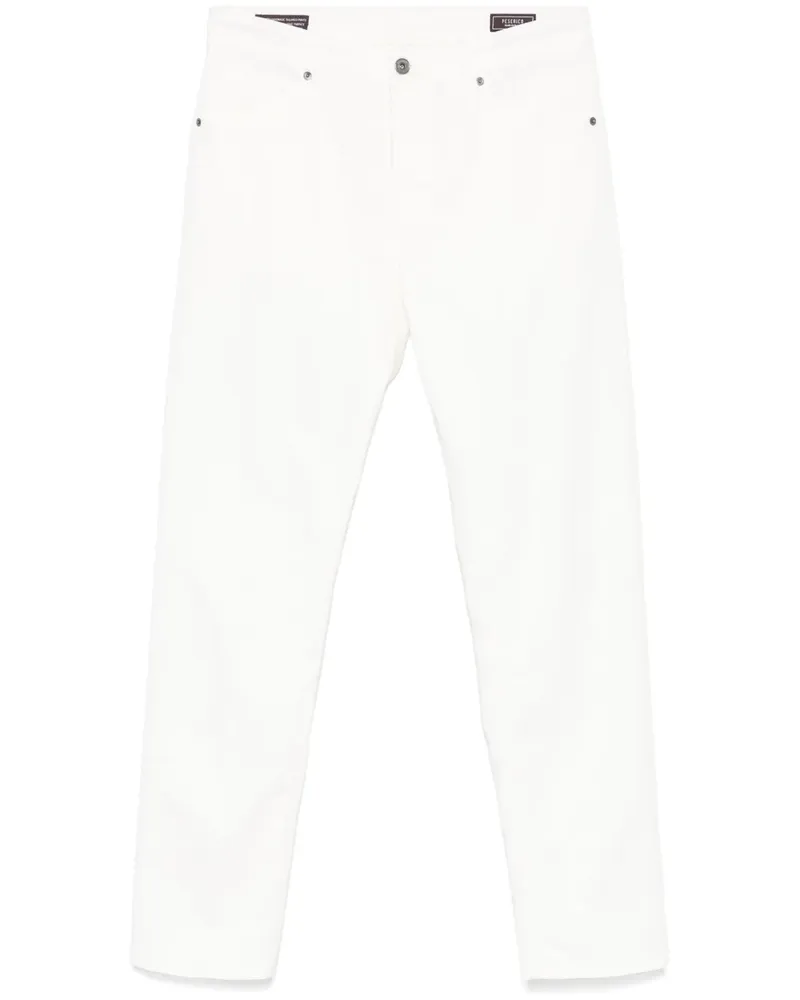 Peserico Jeans mit Logo-Patch - Weiß Weiß