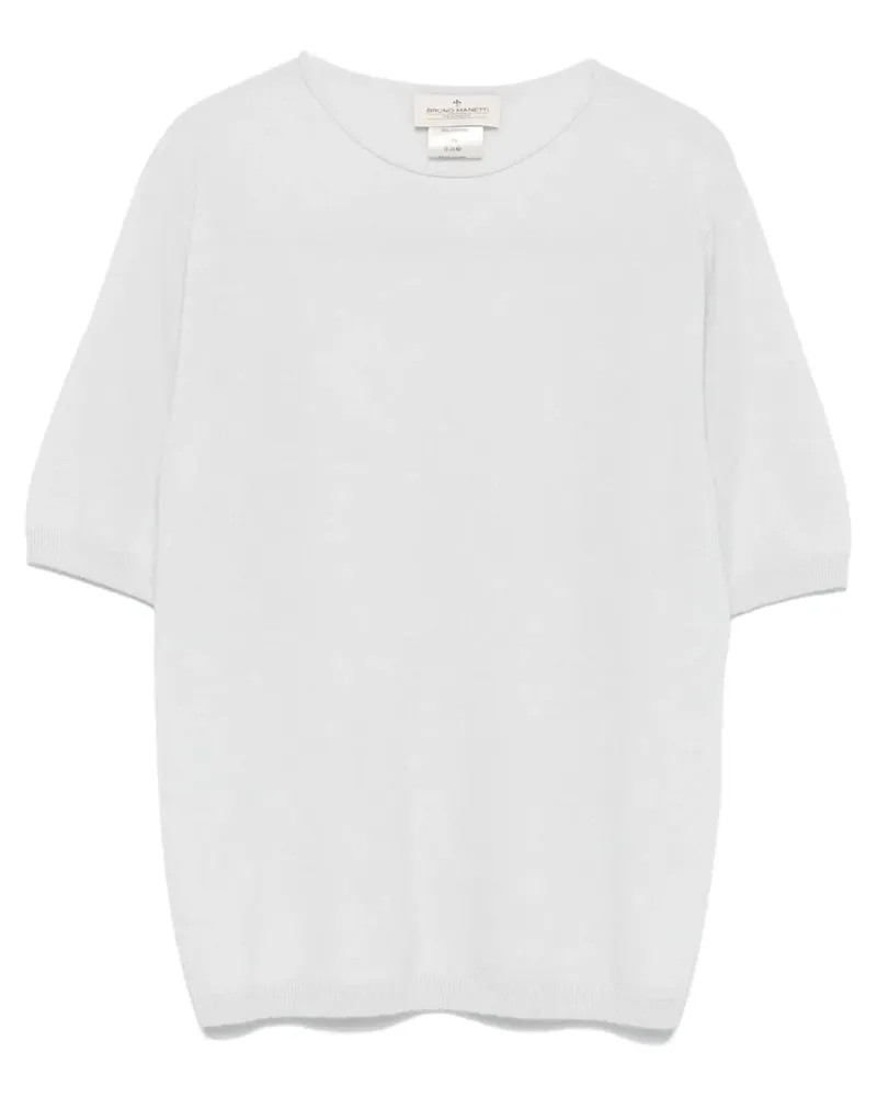 Bruno Manetti T-Shirt aus Kaschmir - Blau Blau