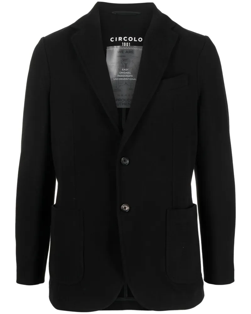 CIRCOLO 1901 Sakko aus Jersey - Schwarz Schwarz