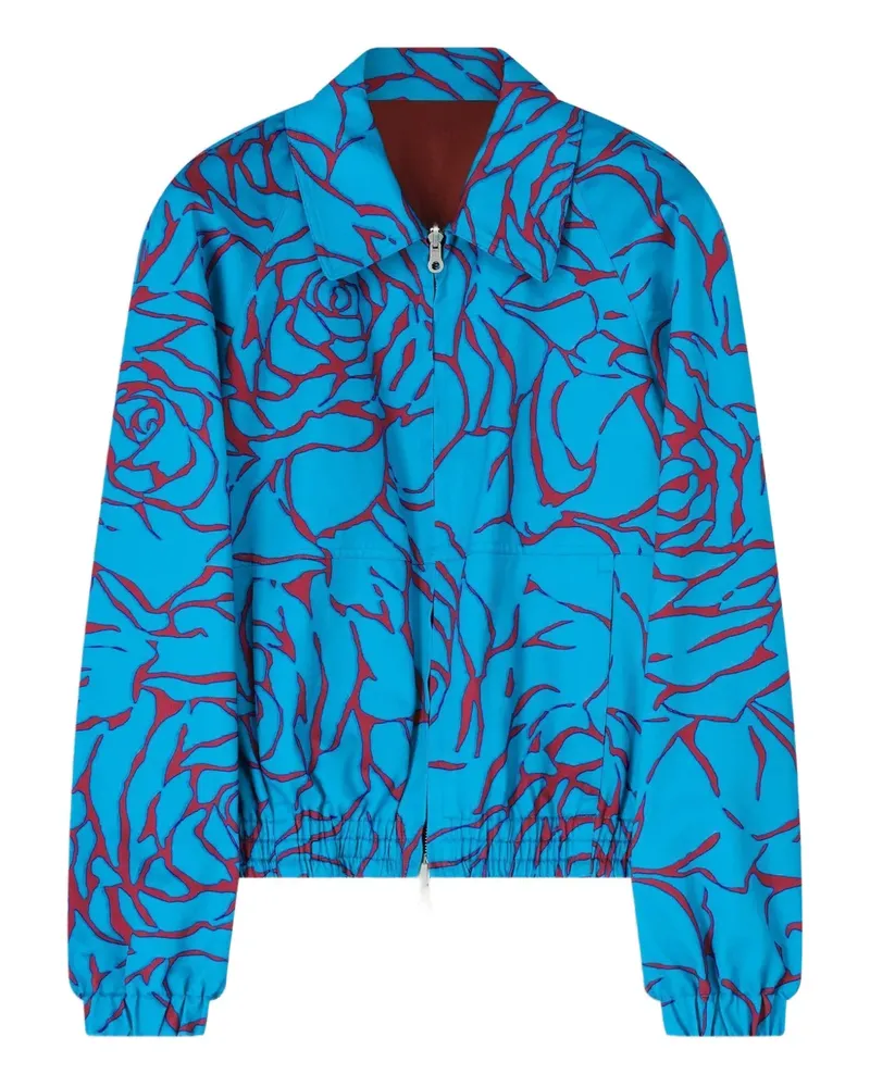 Dries van Noten Wendbare Jacke mit Blumen - Blau Blau