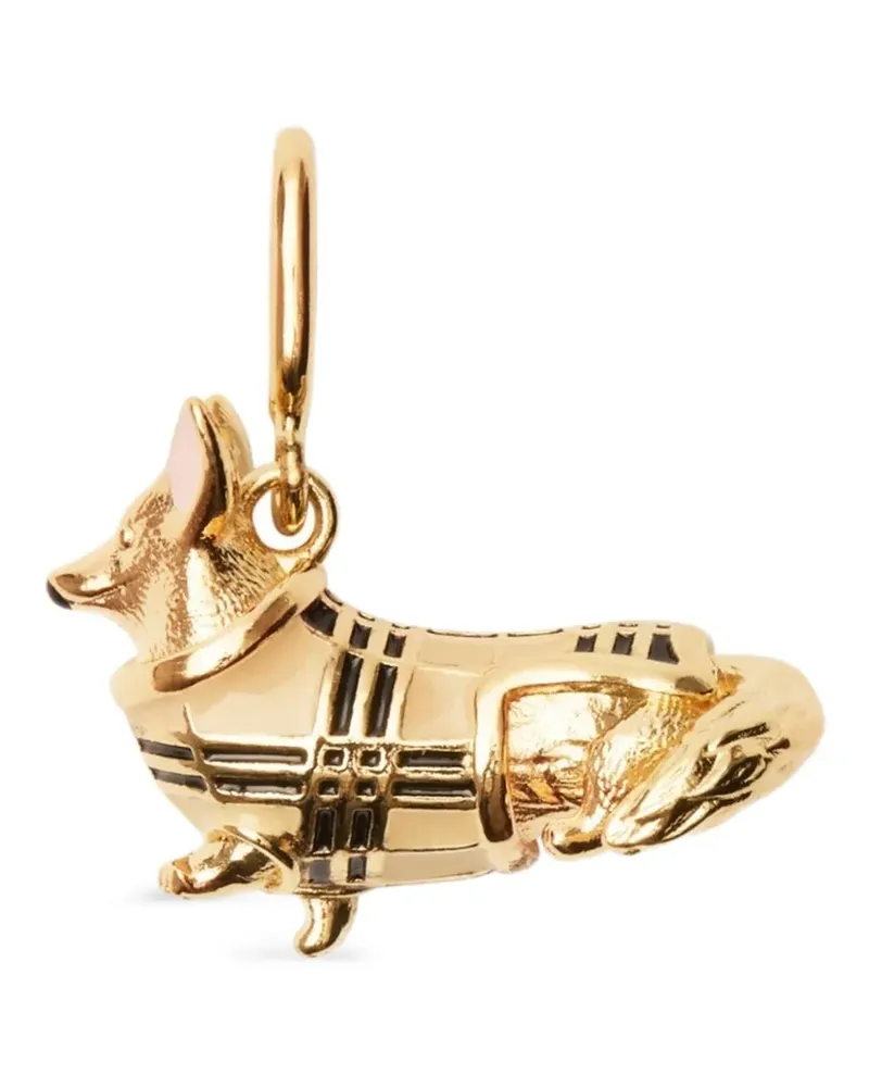 Burberry Karierter Corgi-Anhänger - Gold Gold