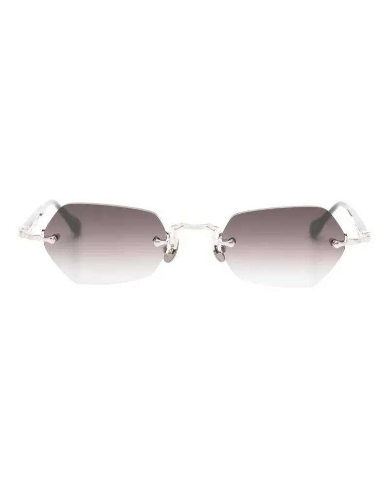 MATSUDA geometric-frame rimless sunglasses - Silber Silber