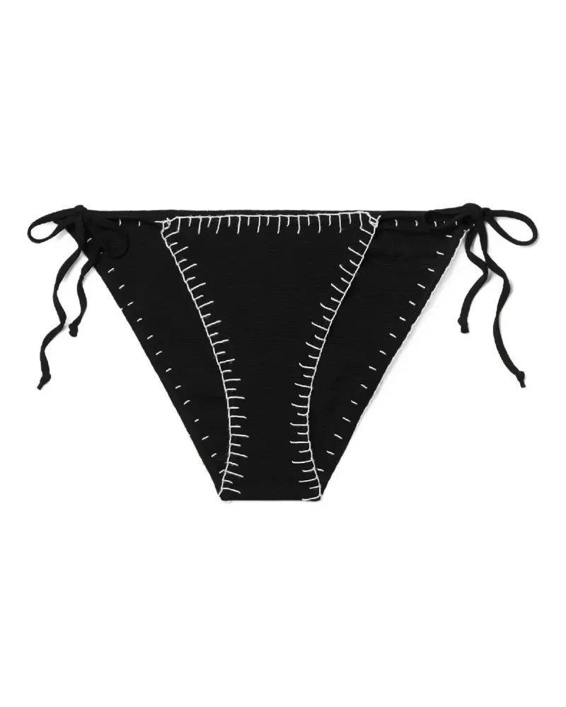 Marysia Bikinihöschen mit Kontrastnähten - Schwarz Schwarz