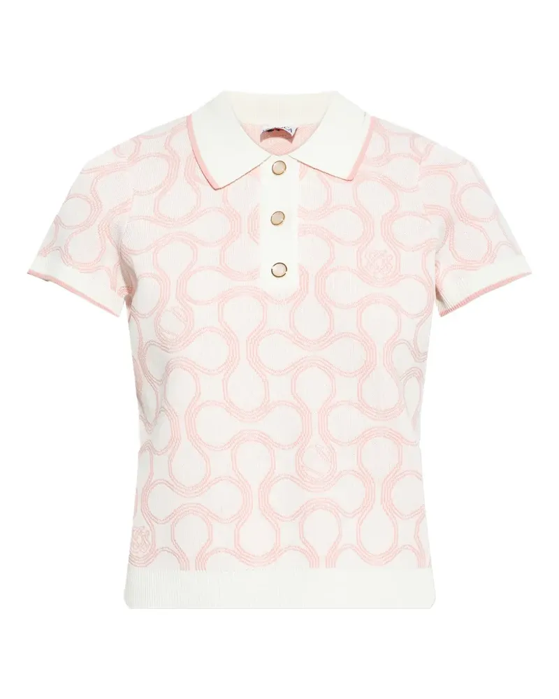 Casablanca Paris patterned polo top - Weiß Weiß