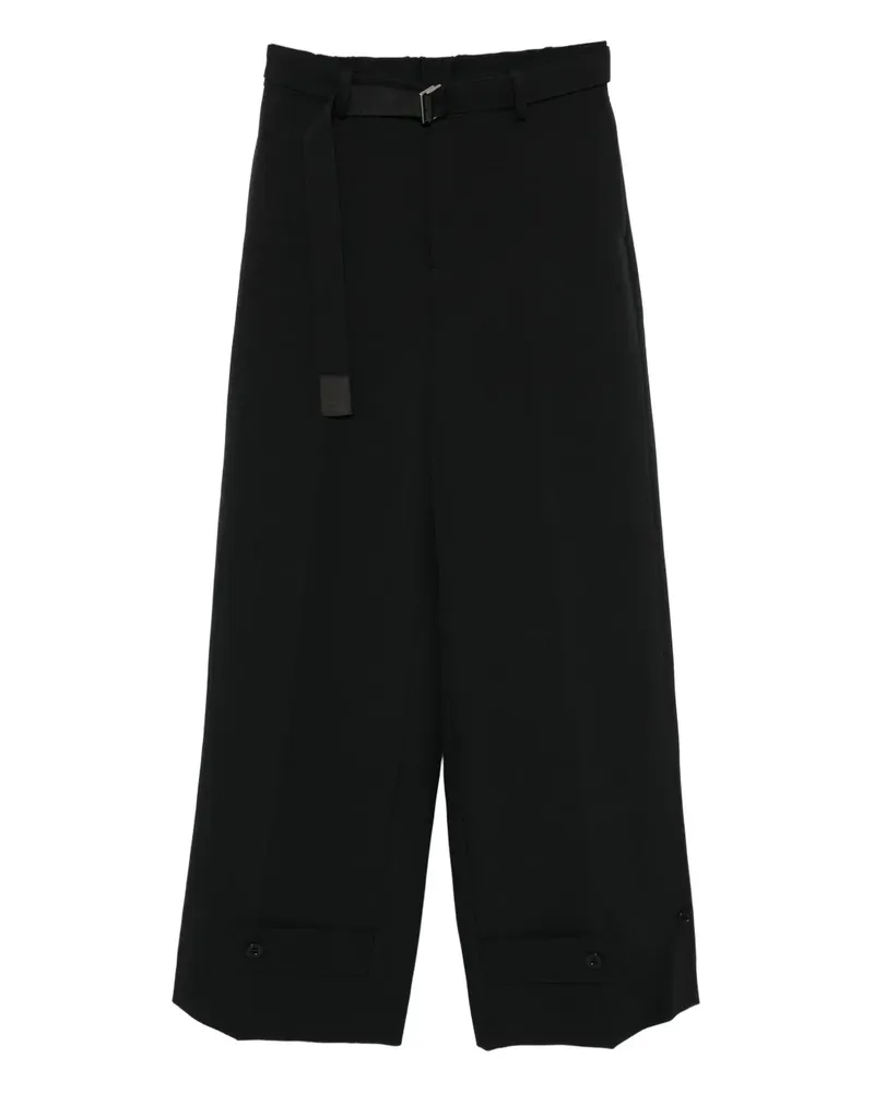 Sacai Matelasse Hose - Schwarz Schwarz