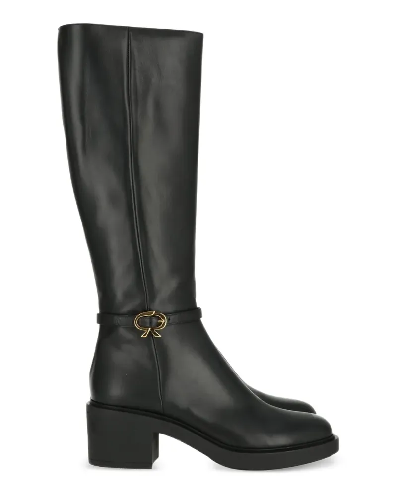 Gianvito Rossi buckle-strap boots - Schwarz Schwarz