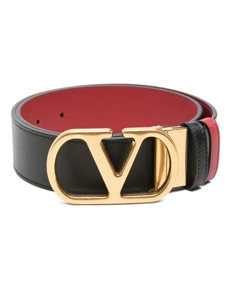 Valentino Garavani Gürtel mit VLogo - Schwarz Schwarz