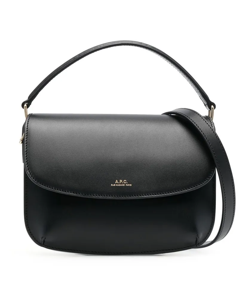 A.P.C. Sarah Schultertasche - Schwarz Schwarz