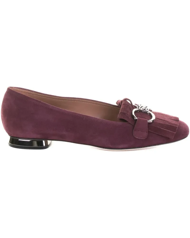 Casadei Wildleder-Pumps mit Fransen - Rot Rot
