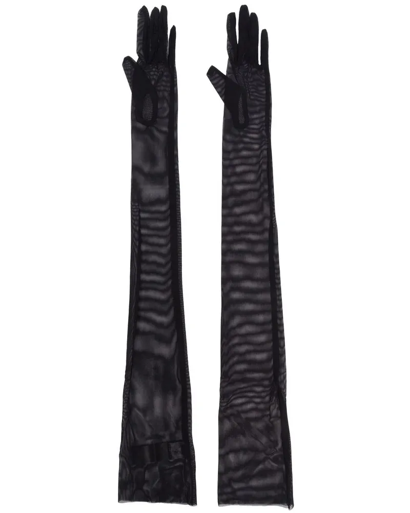 Norma Kamali Lange Handschuhe - Schwarz Schwarz