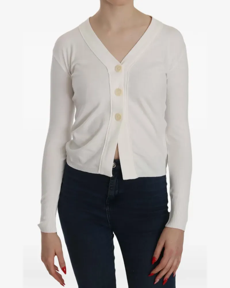 Byblos Cardigan mit V-Ausschnitt - Weiß Weiß