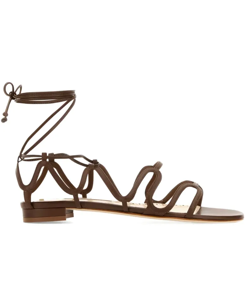 Manolo Blahnik Fawda Sandalen - Braun Braun
