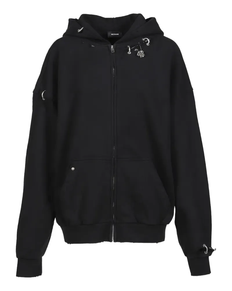 WE 11 DONE Kapuzenjacke mit Reißverschluss - Schwarz Schwarz