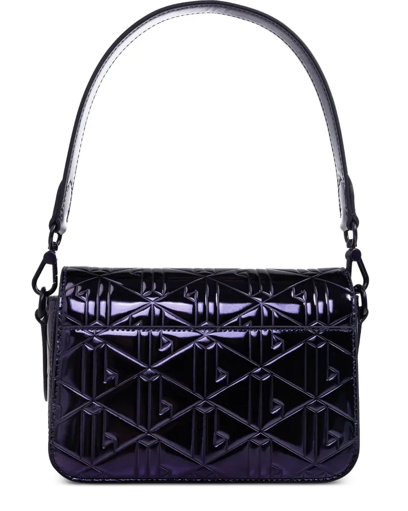 Lacoste Schultertasche mit geometrischem Muster - Violett Violett