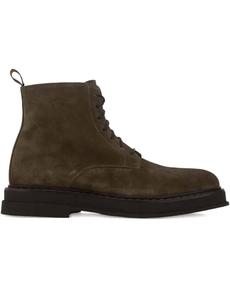 CALCE Schnürstiefel mit Plateausohle - Braun Braun