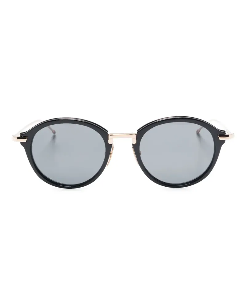 Thom Browne Sonnenbrille mit rundem Gestell - Gold Gold