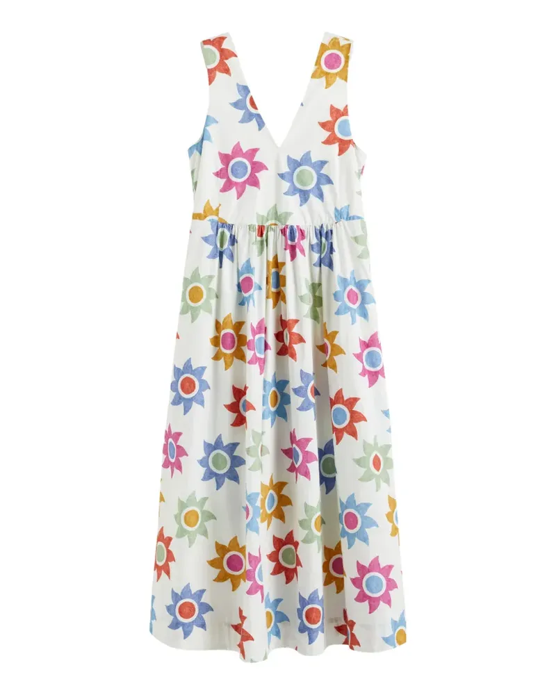 Chinti & Parker Midikleid mit V-Ausschnitt - Weiß Weiß