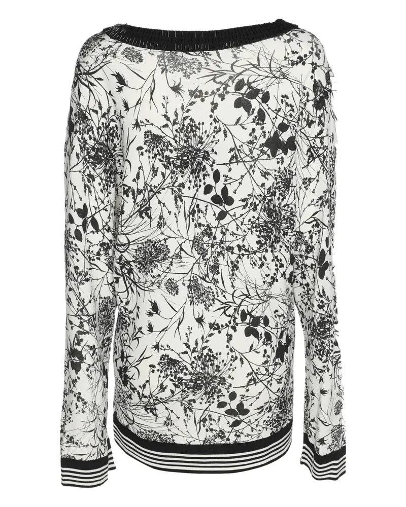 Marina Rinaldi Gestricktes Top mit Print - Weiß Weiß