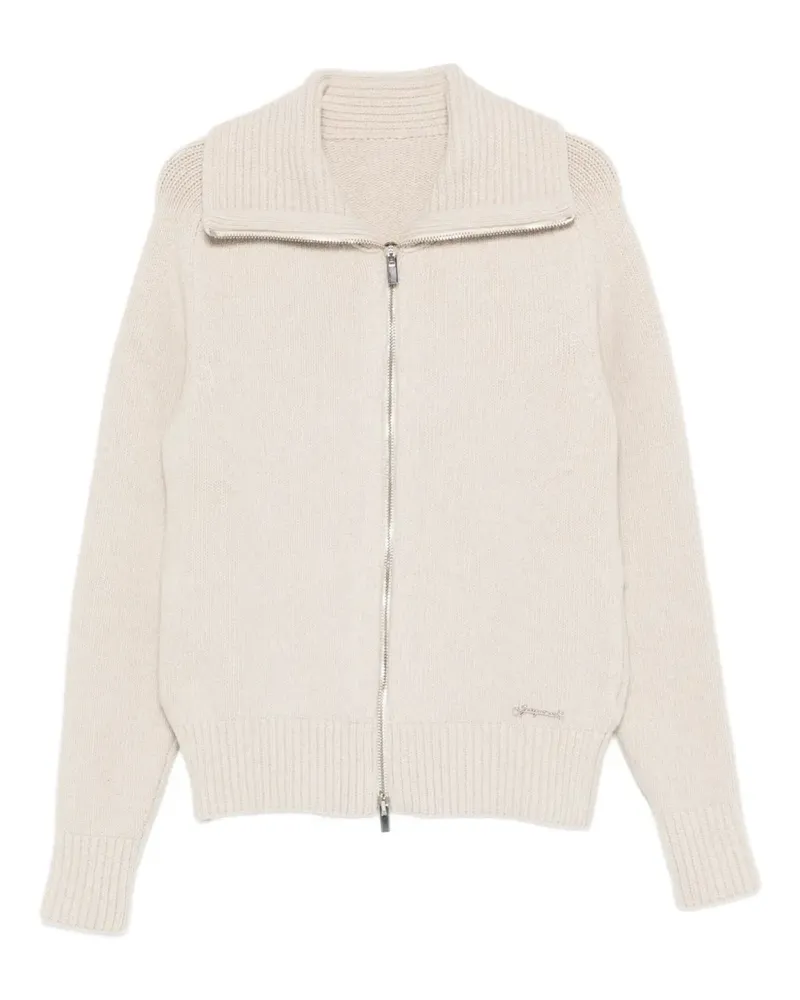Jacquemus Cardigan mit Reißverschlusskragen - Nude Nude