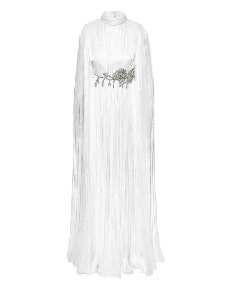 Ana Radu Maxikleid mit Falten - Weiß Weiß