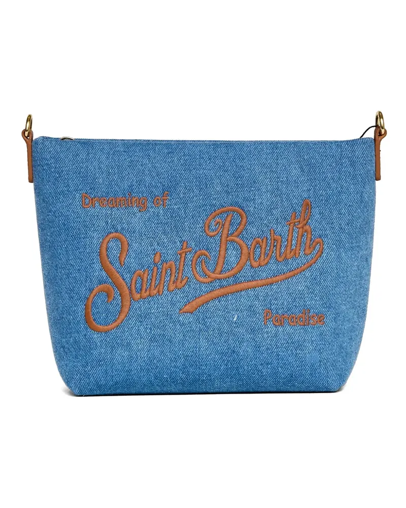 MC2 Saint Barth Aline embroidered clutch bag - Blau Blau