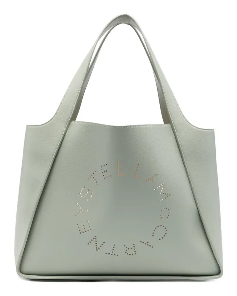 Stella McCartney logo perforated tote bag - Grün Grün