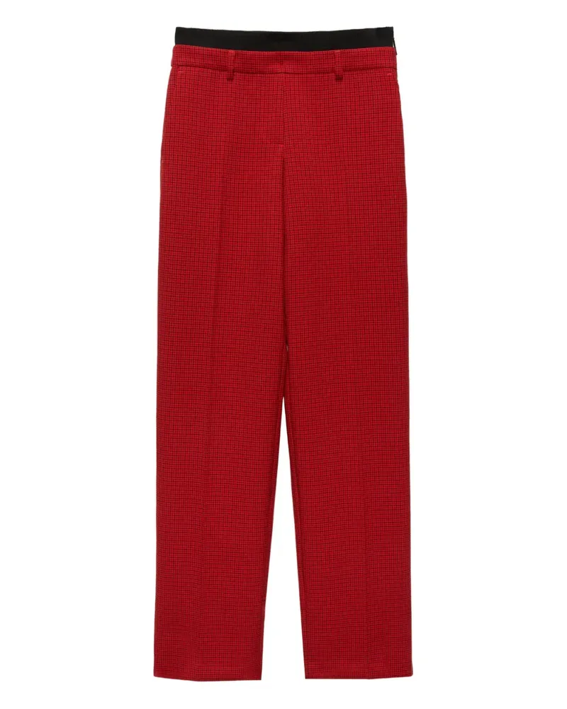 MSGM Hose mit Karomuster - Rot Rot