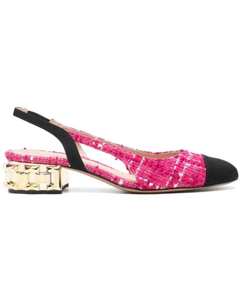 FESTA Milano Aurelia Tweed-Pumps 30mm - Rosa Rosa