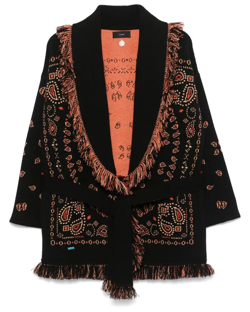 Alanui Cardigan mit Bandana-Jacquardmuster - Schwarz Schwarz