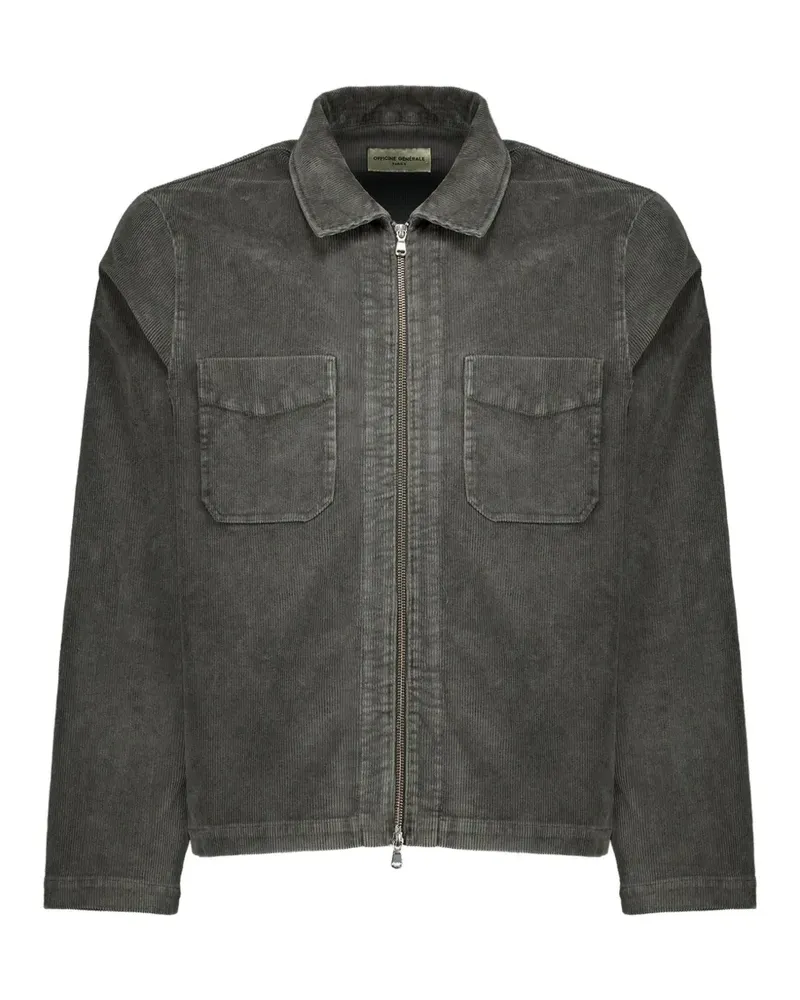 Officine Generale Cordjacke mit Reißverschluss - Grau Grau