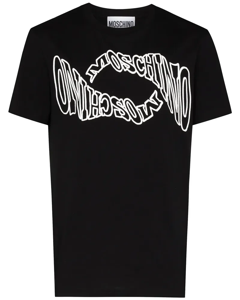 Moschino T-Shirt mit Logo-Print - Schwarz Schwarz