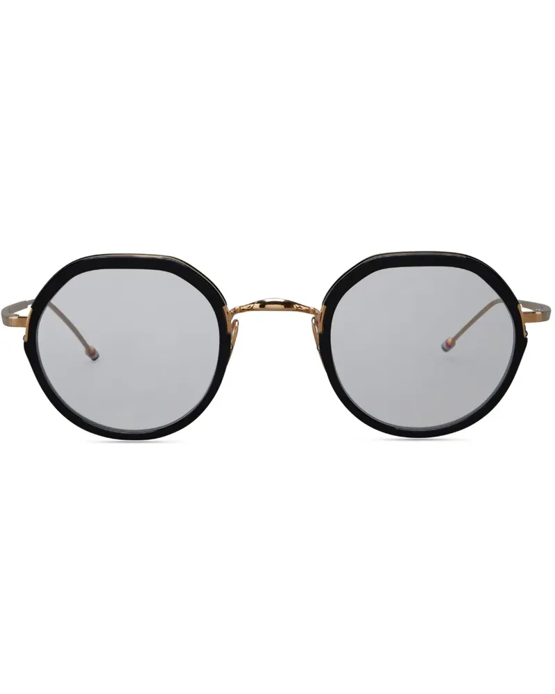 Thom Browne Brille mit rundem Gestell - Schwarz Schwarz