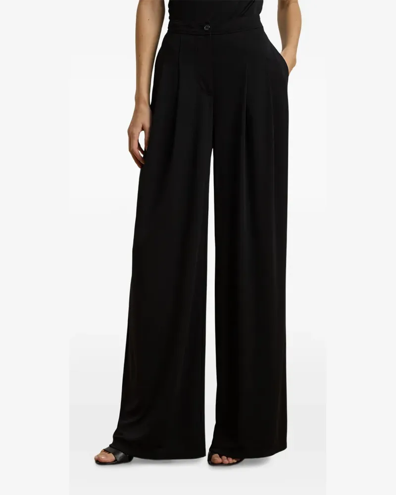 Ralph Lauren pleated wide-leg trousers - Schwarz Schwarz