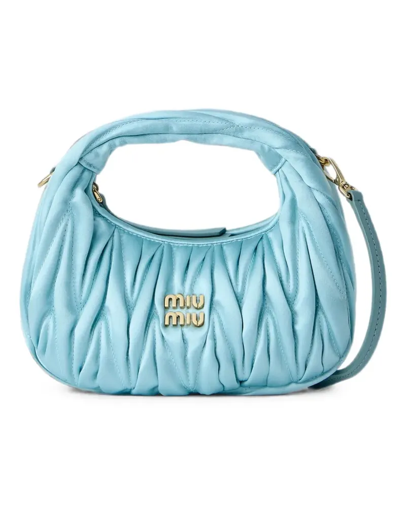 Miu Miu mini Wander leather shoulder bag - Blau Blau