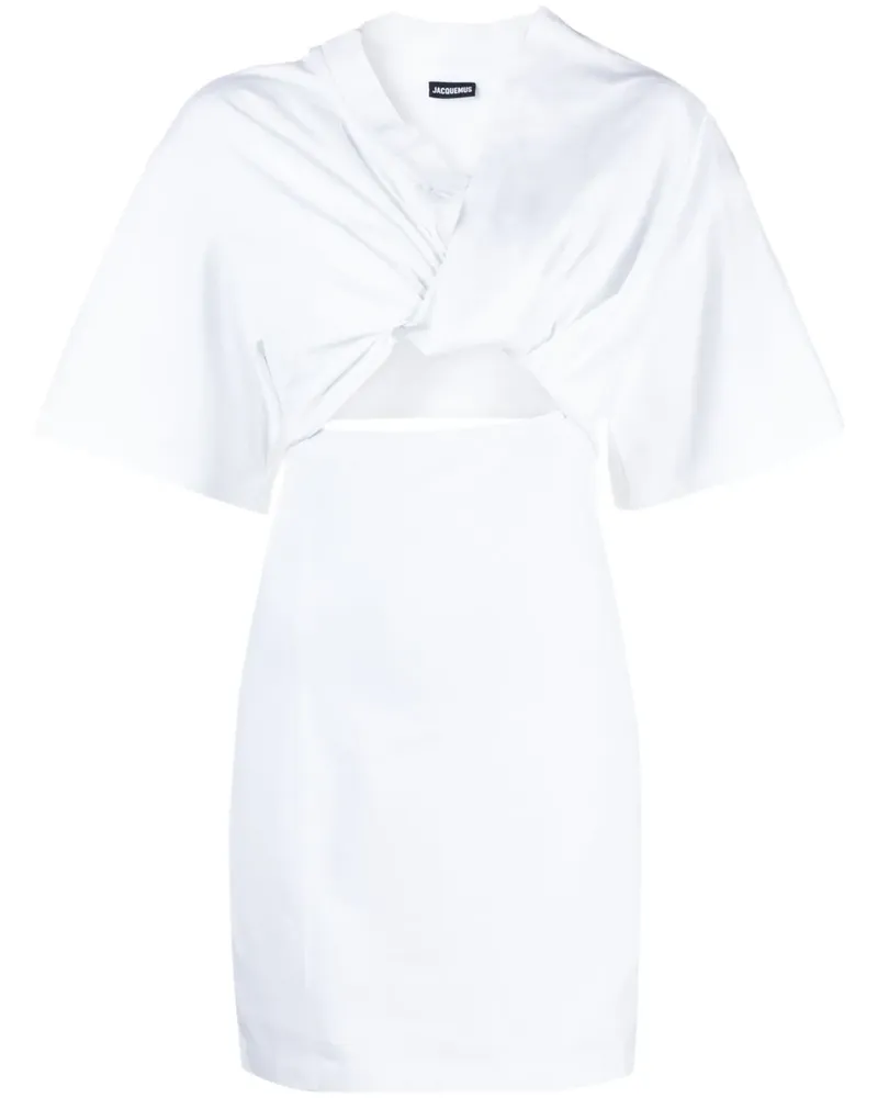 Jacquemus La Robe Bahia Minikleid mit Cut-Outs - Weiß Weiß