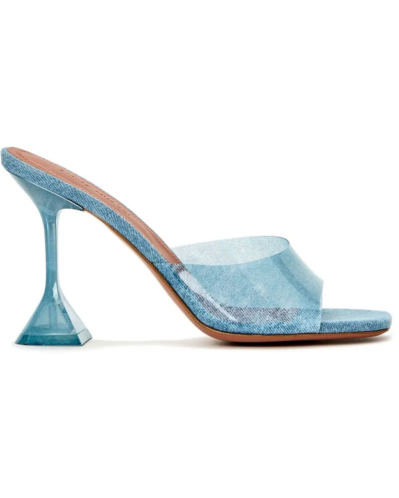 Amina Muaddi Lupita Mules 70mm Blau