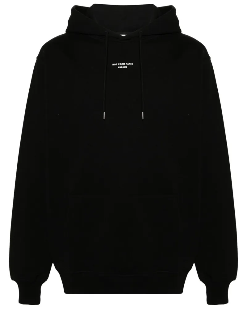 Drôle de Monsieur Le Hoodie Slogan Hoodie Schwarz