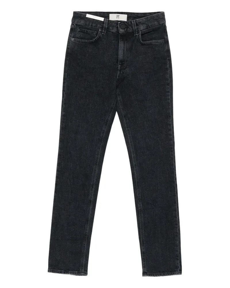 PT TORINO belt loops cotton trousers - Schwarz Schwarz