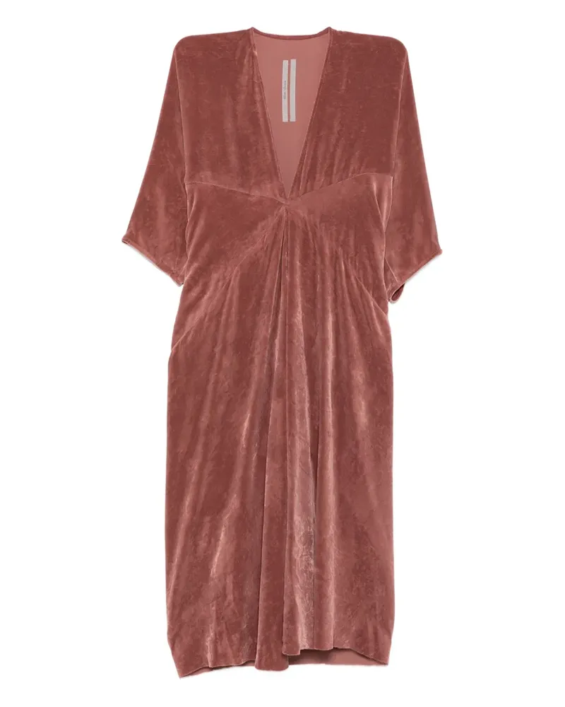 Rick Owens Concordians Kite Midikleid aus Samt - Rosa Rosa