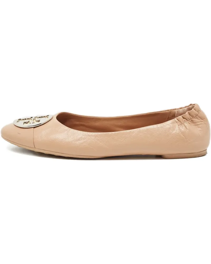 Tory Burch Caroline leather ballet flats - Nude Nude