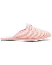 Casadei Baia Mules mit Logo-Schild Rosa