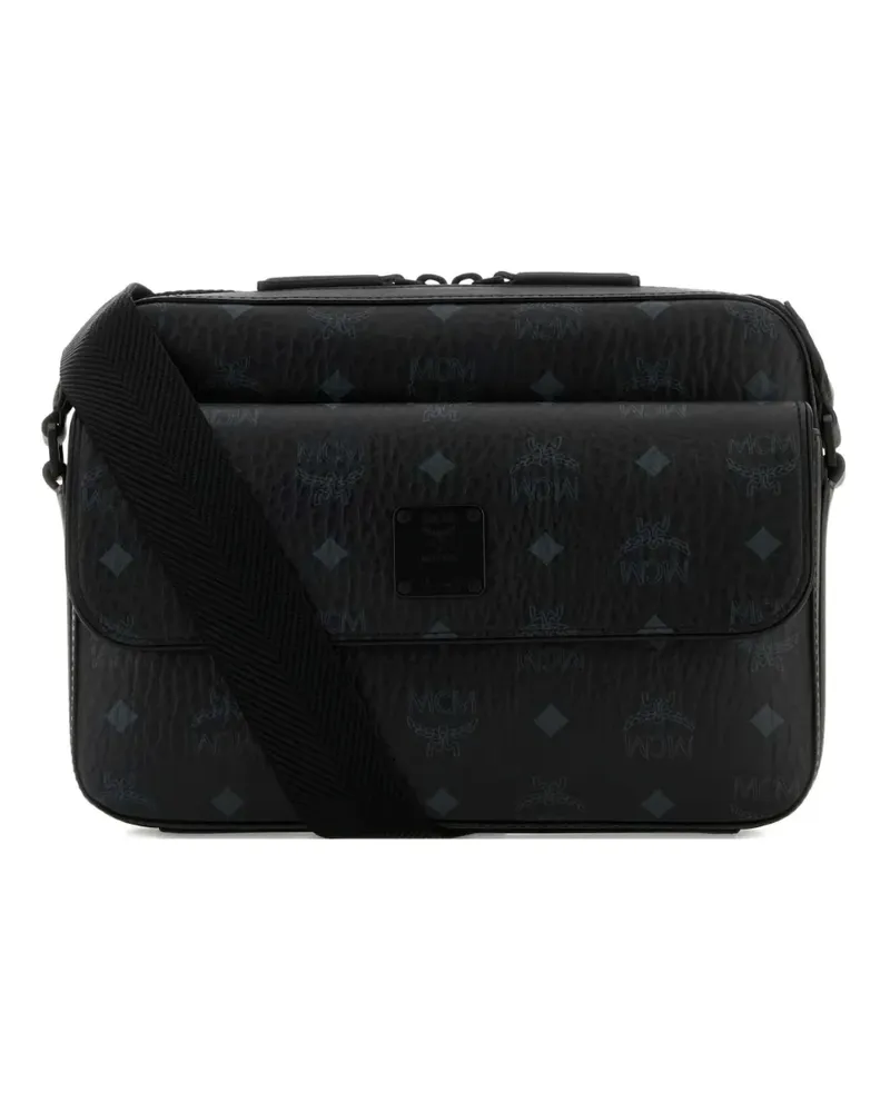 MCM Aren Kuriertasche aus Canvas mit Monogramm-Print - Schwarz Schwarz