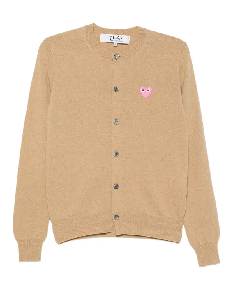 Comme des Garçons Cardigan mit Herz-Patch - Nude Nude