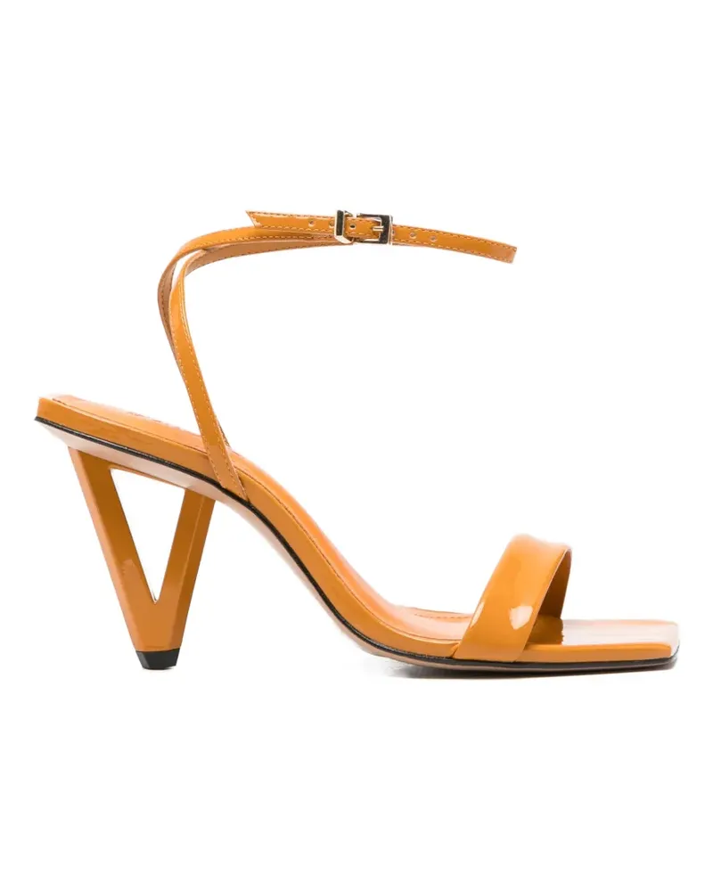 Schutz ankle-strap patent-leather sandals - Orange Orange