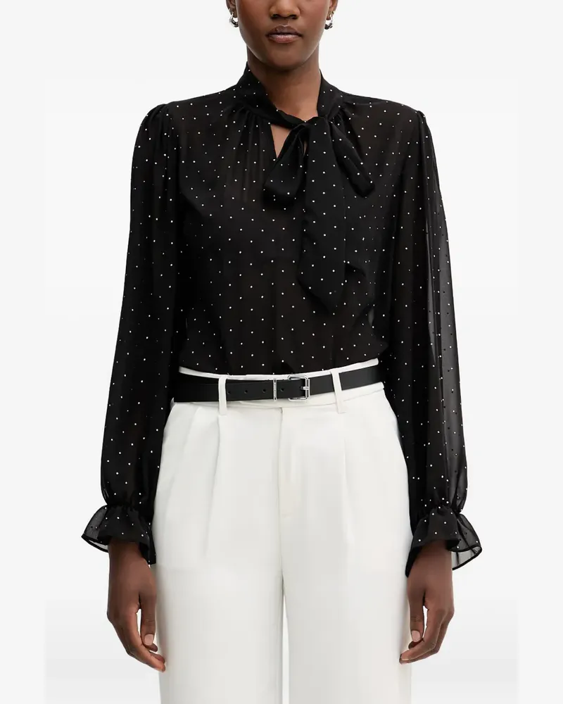 Joseph Ribkoff Schluppenbluse mit Polka Dots - Schwarz Schwarz