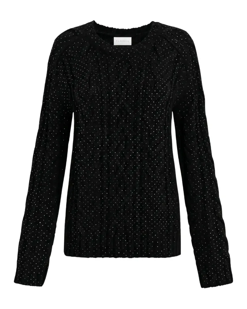P.A.R.O.S.H. P.A.R.O H. crystal-embellished cable-knit sweater - Schwarz Schwarz