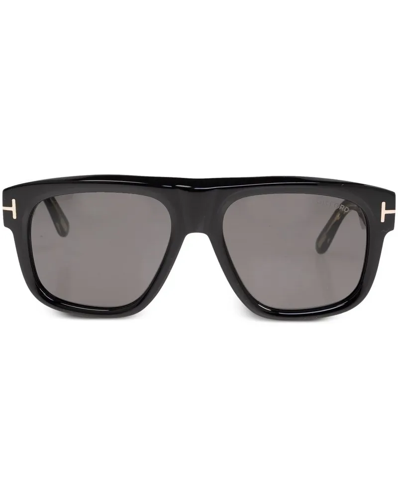 Tom Ford Sonnenbrille mit eckigem Gestell - Schwarz Schwarz